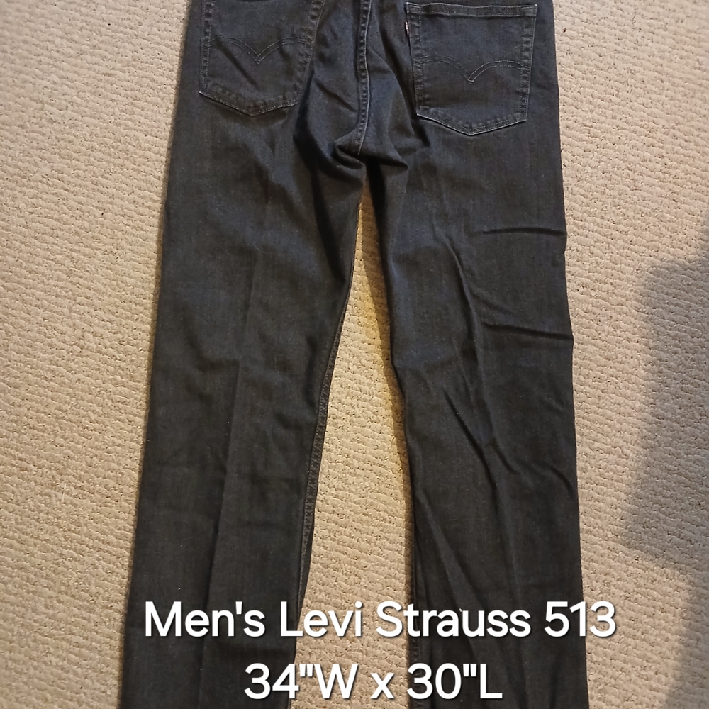 Levi's Men's Dark Gray Slim Straight Jeans